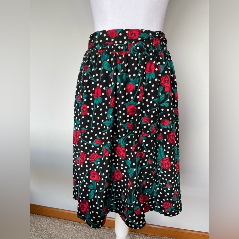 Rose Polka Dot Skirt | Size M | EUC - Picture 6 of 8